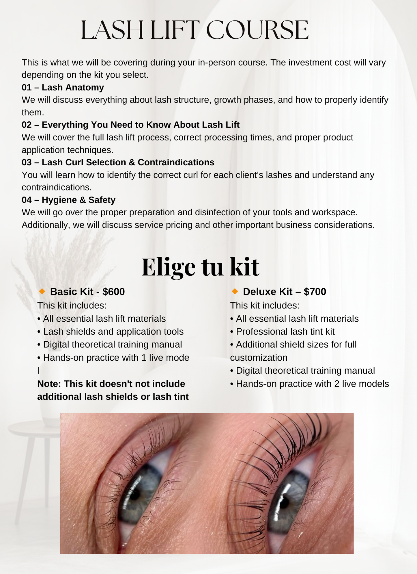 Lash Lift Course